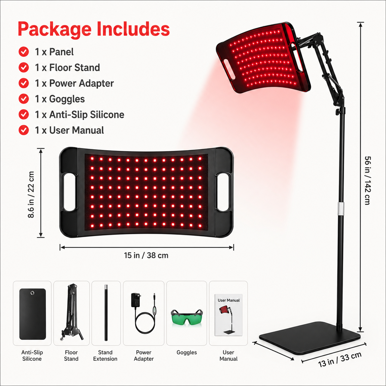 Red Light Therapy Lamp