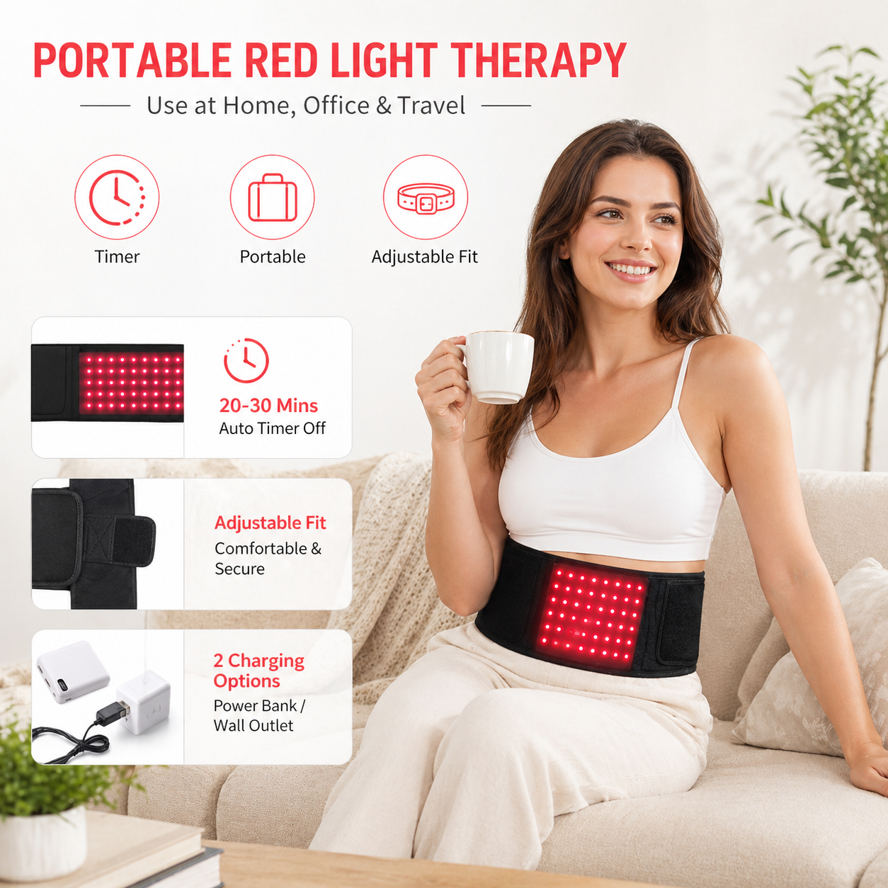 105LED Red Light Therapy Belt