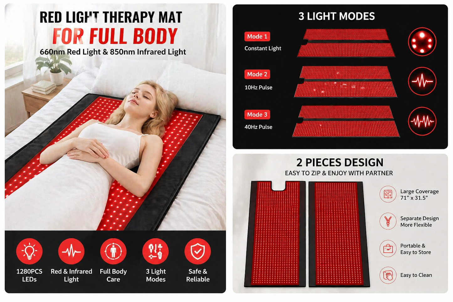 1.8m Full body Red Infrared Light Therapy Sleeping bag 2520 LEDs
