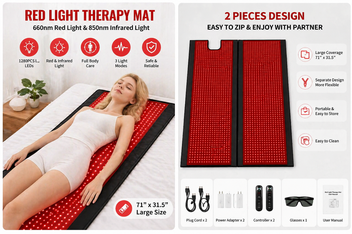 1.8m Full body Red Infrared Light Therapy Sleeping bag 2520 LEDs