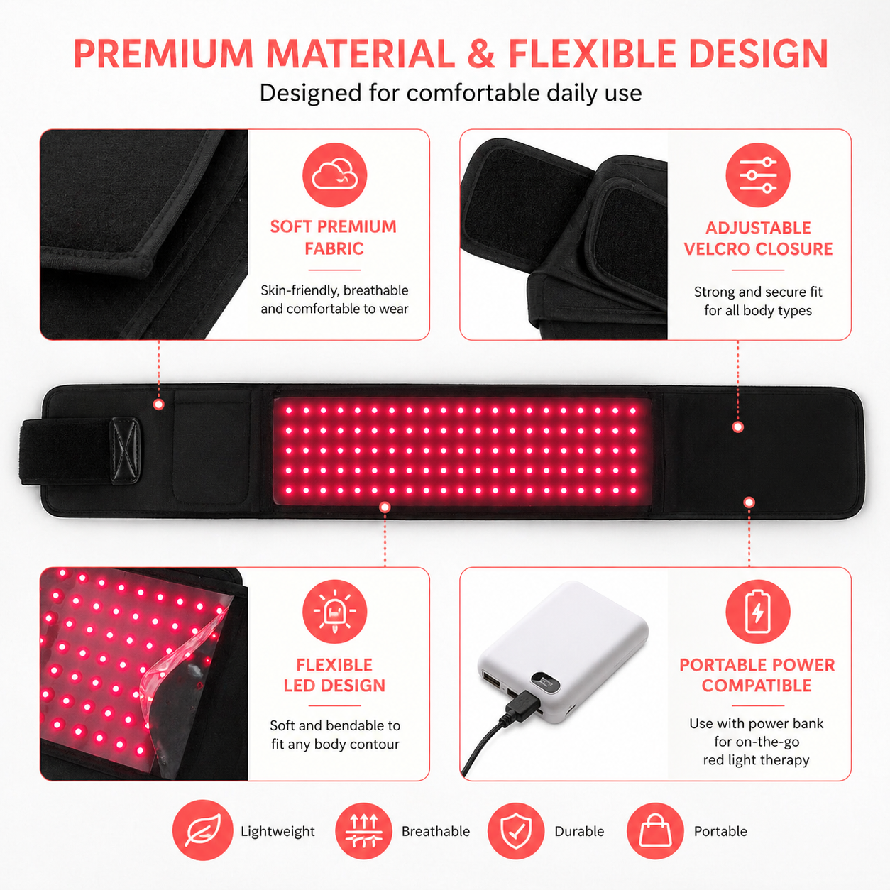 105LED Red Light Therapy Belt