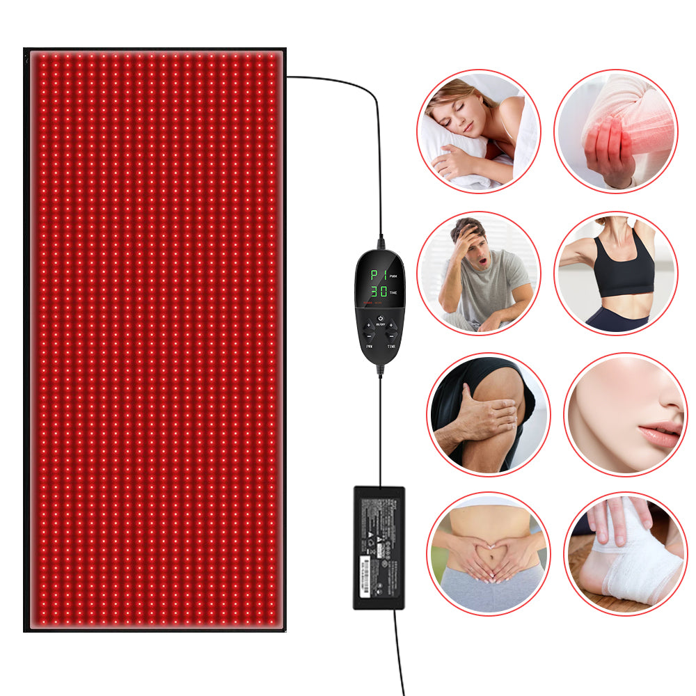 Full body Red Light Therapy Mat for Whole Body - 70.9 * 31.5 Inch 1280 LEDs