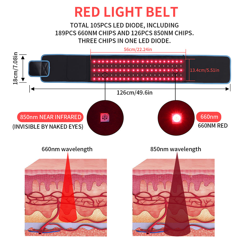105 LED Red Light Therapy Belt for Waist Should, US Warehouse Stock