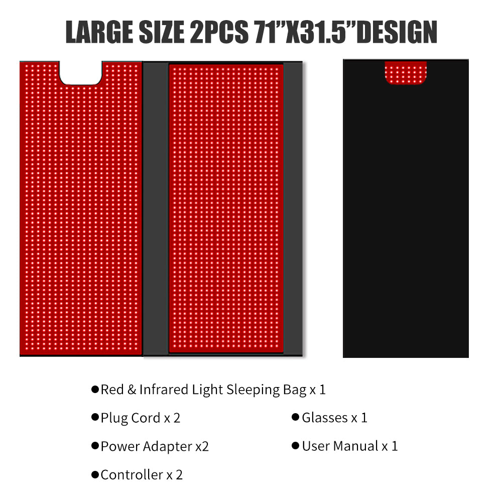 1.8m Full body Red Infrared Light Therapy Sleeping bag 2520 LEDs