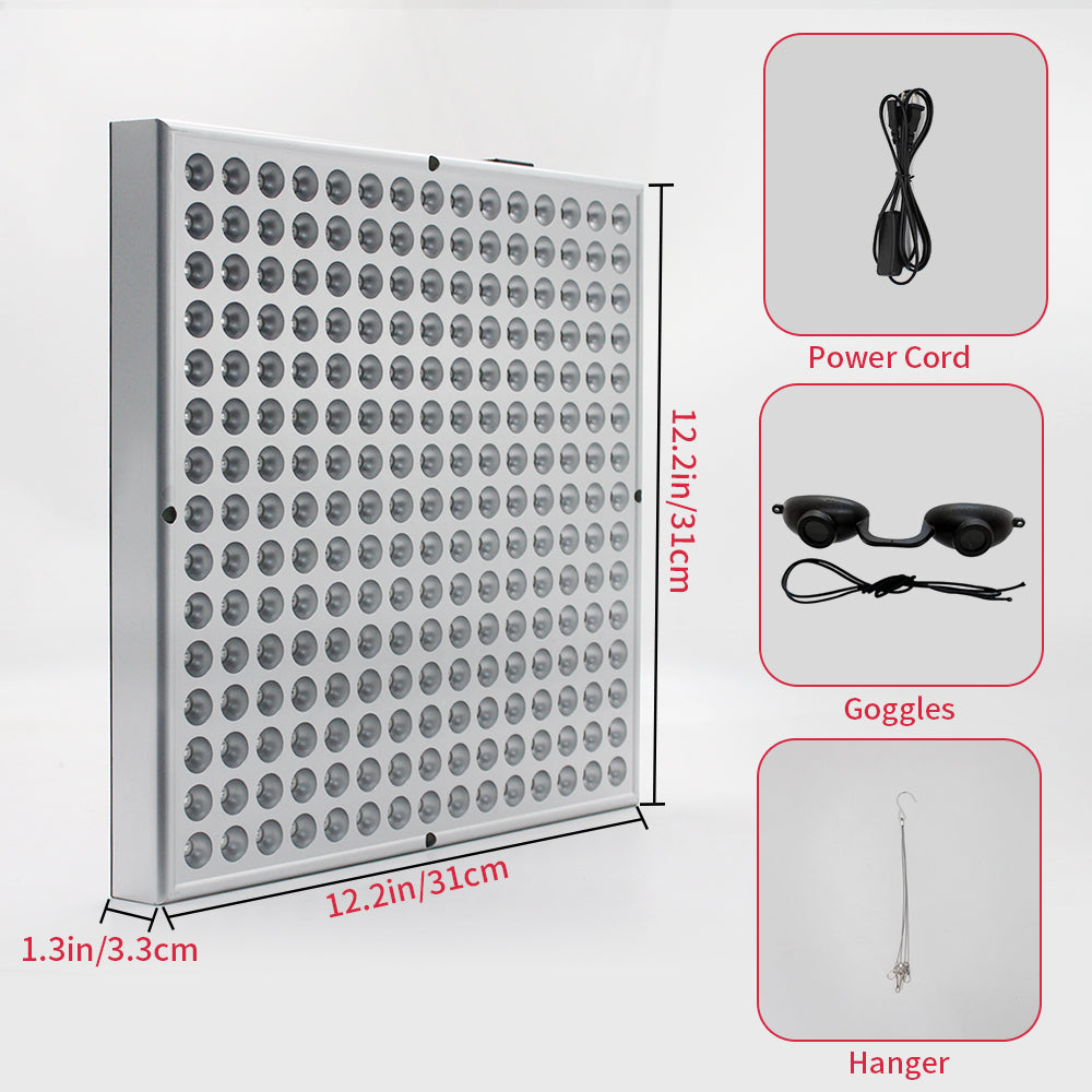 Red Light Therapy Panel 45W - 660nm and Near-Infrared 850nm LED Light Combo